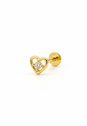 Piercing Corazon cristal 6 mm