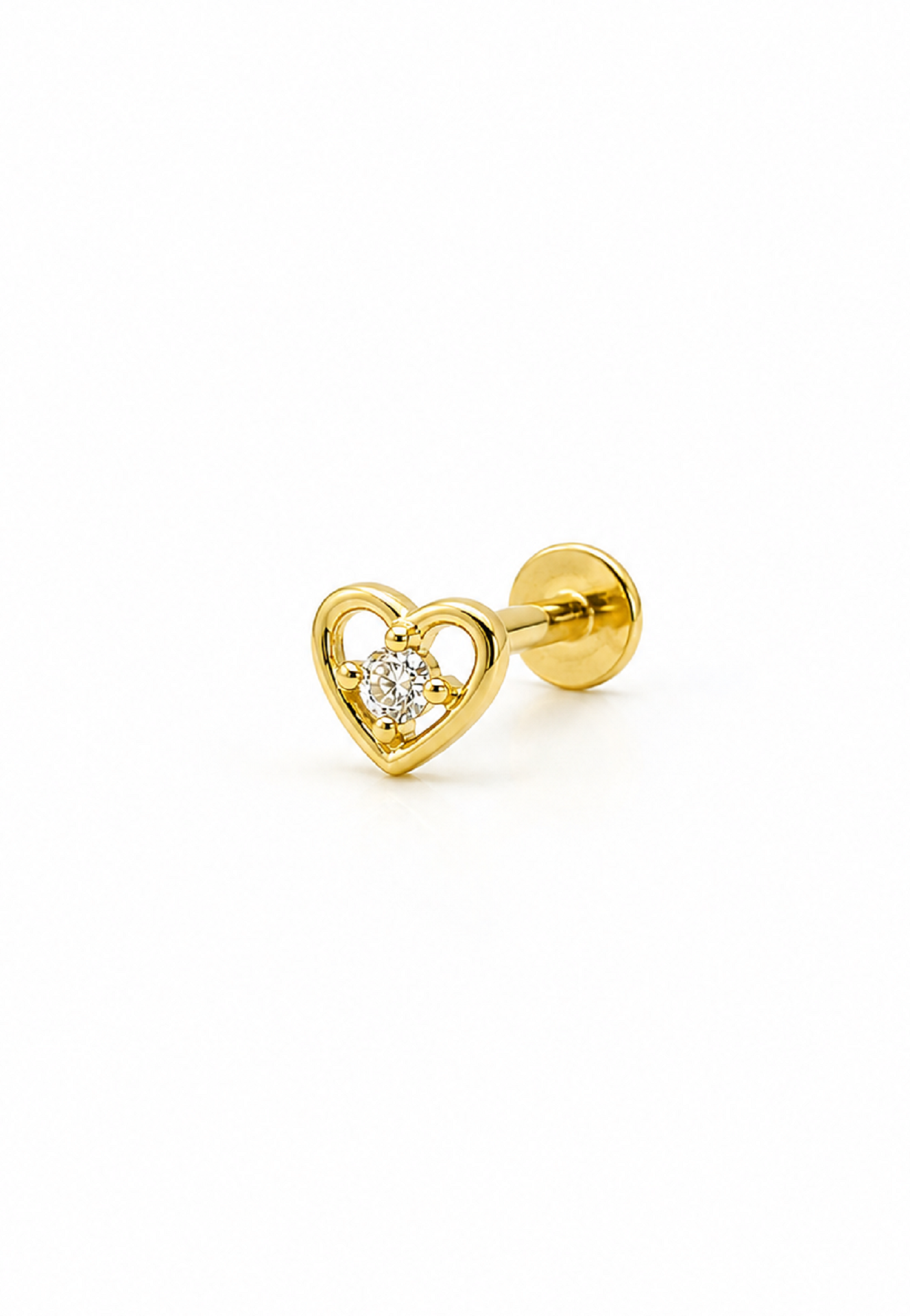 piercing corazon 1 cristal Piercing Corazon cristal 6 mm - Imagen 1