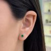 Aretes Solitario Verde