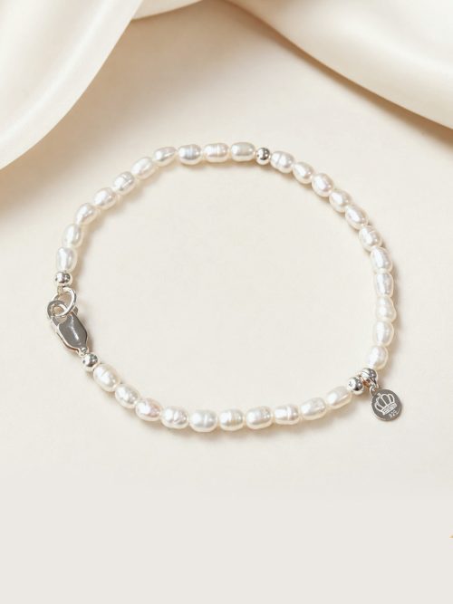 perla mini Pulsera perlita mini plata