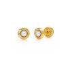 Aretes abridor perlita bezel