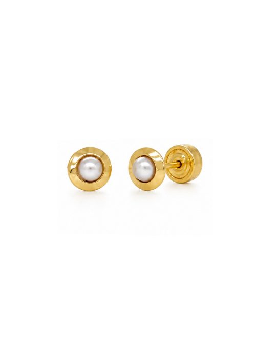 Aretes abridor perlita bezel