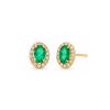 Aretes Diana esmeralda