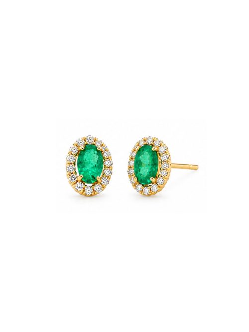 Aretes Diana esmeralda