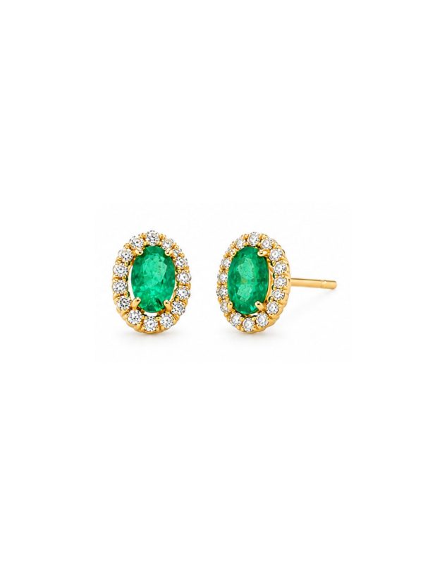 Aretes Diana esmeralda