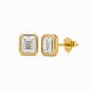 Aretes Marjorie Moissanita dorado
