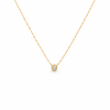 Cadena Solitario diamante Bezel 0.20