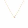 Cadena Solitario diamante Bezel 0.10