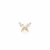 Piercing Mariposa blanco 8 mm