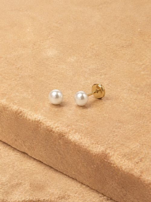 Aretes Perla 4 mm 9k