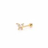 Piercing Mariposa blanco 8 mm