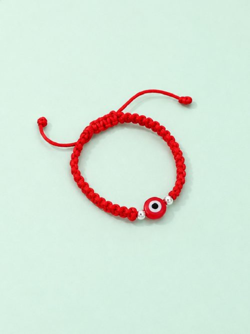 Pulsera Nico baby ojo rojo plata